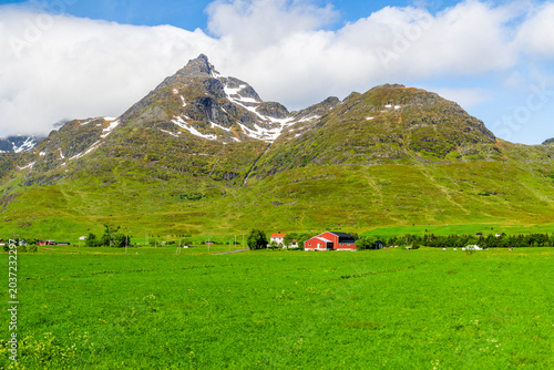 Bild auf Leinwand Lofoten Island, Norwegian Sea, Alesund, Hjorundfjord, Finnmark, Norway, Arctic,