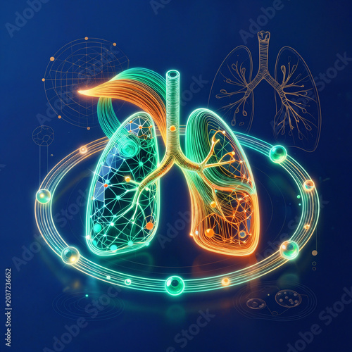 Hantavirus Life Cycle Diagram | Futuristic Medical Infographic