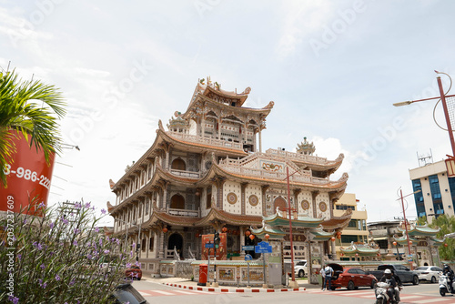 Beautiful architecture of Wat Chue Chang Chinese temple in Hat Yai, Thailand