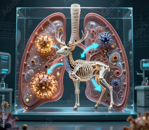 Hantavirus Transmission Cycle Infographic Diagram