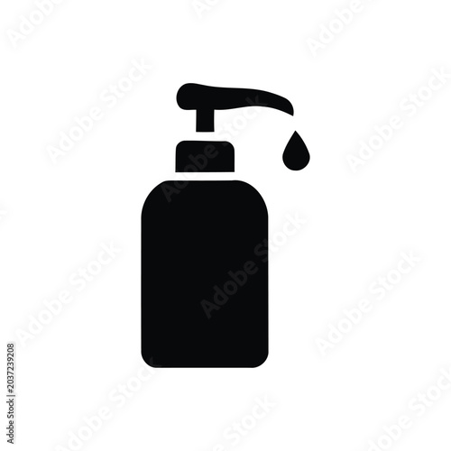 Liquid Soap Dispenser Bottle Icon Minimalist Vector