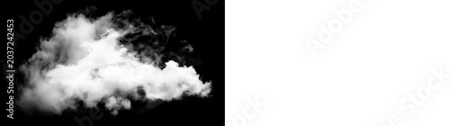 Photos Single fluffy white cloud isolated on black background isolated on transparent b