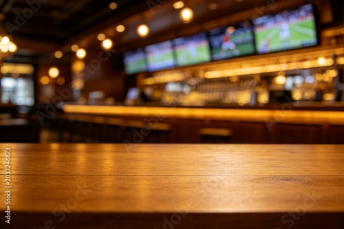 Bar interior with sports TVs