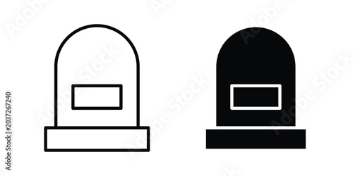 Quadro su tela Tombstone icon graphic element for project and web designs
