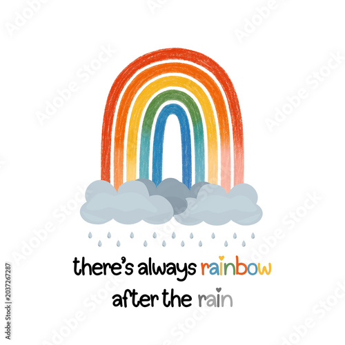 Bilde på lerret rainbow after rain