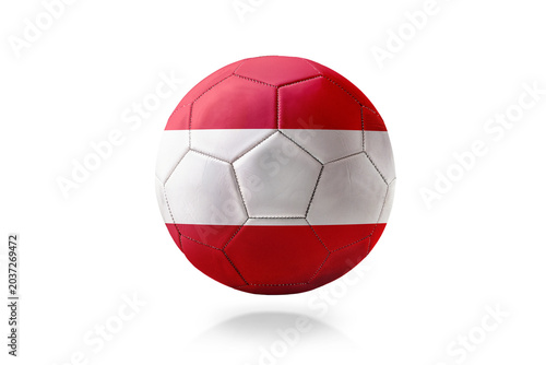 Austria Flag Soccer Ball Isolated