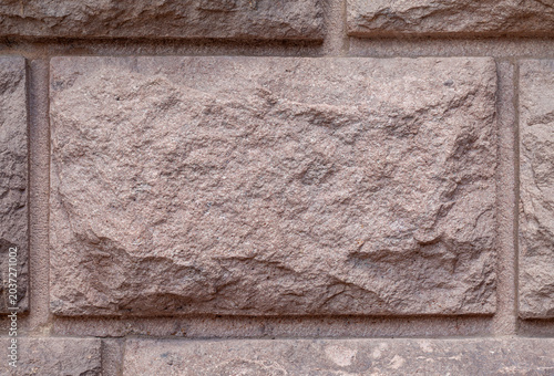 Pink granite stone wall brick background texture material