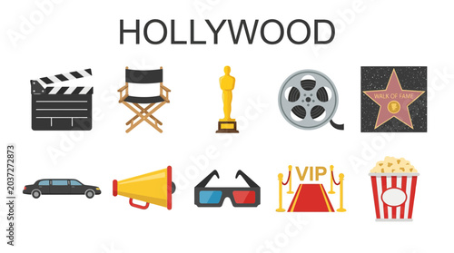 Foto Hollywood Movie Industry Icons Collection.