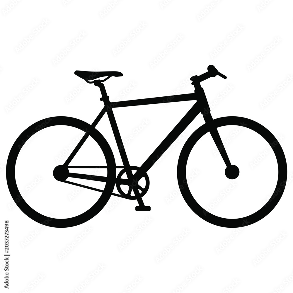 Obraz premium Minimalist Bicycle Vector Silhouette