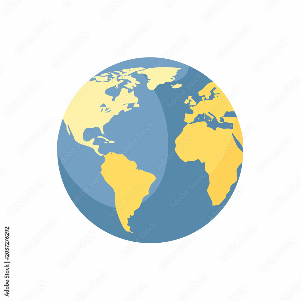Fototapeta premium Stylized Globe Illustration