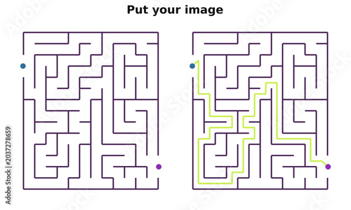 Printable maze puzzle worksheet for kids
