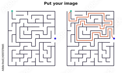 Printable maze puzzle worksheet for kids