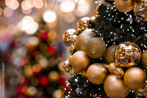 Photography Christmas tree with decorations