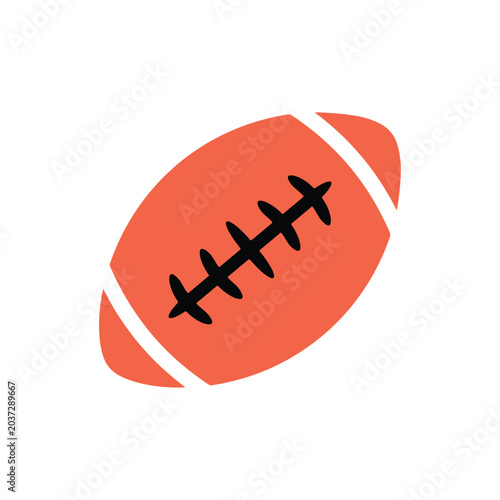 American Football Ball Icon Sports Equipment Vector Design