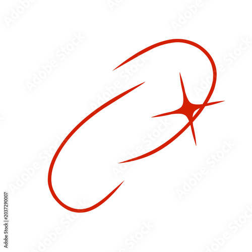 Abstract Curved Line and Spark Minimalist Artistic Vector Illustration for Modern Creative Design and Contemporary Branding