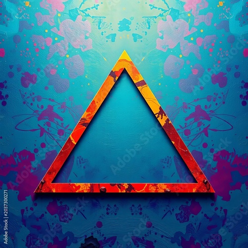 A scalene triangle with three unequal sides and a random angle, black, varied