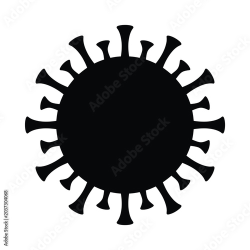 Black virus microbe pathogen cell.