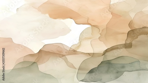 Soft Earth-Tone Watercolor Cloud Texture