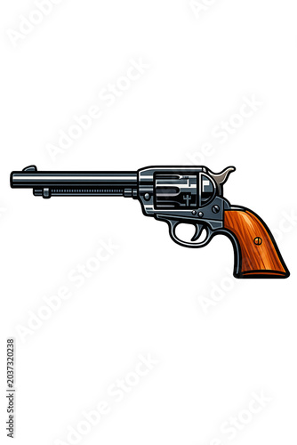 Colorful cartoon gun for game or book cover
