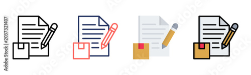 Goods icon set multiple style collection
