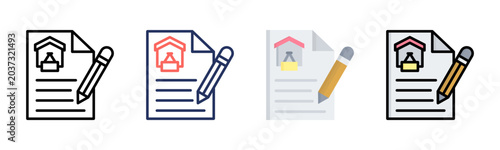 Фотография Rental icon set multiple style collection
