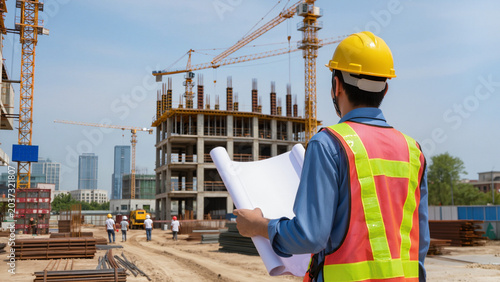 Photos Construction Site Overview
​Engineer Inspecting Progress
​Building Infrastructur