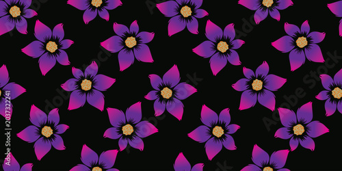 Seamless Pattern With Floral Motifs. Floral Background. Batik Design
