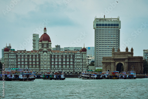 Canvas Print Gateway of India, Entry into Mumbai from the Arabian Sea is historically and physically defined by the iconic Gateway of India