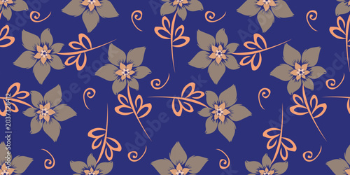 Floral pattern. Pretty flowers on white background. Printing with small multicolor flowers. Ditsy print. Seamless vector texture. Spring bouquet.