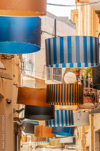 Obraz na plátně shopping street (Garibaldi street), Kasbah of Mazara del Vallo – Arab quarter, f