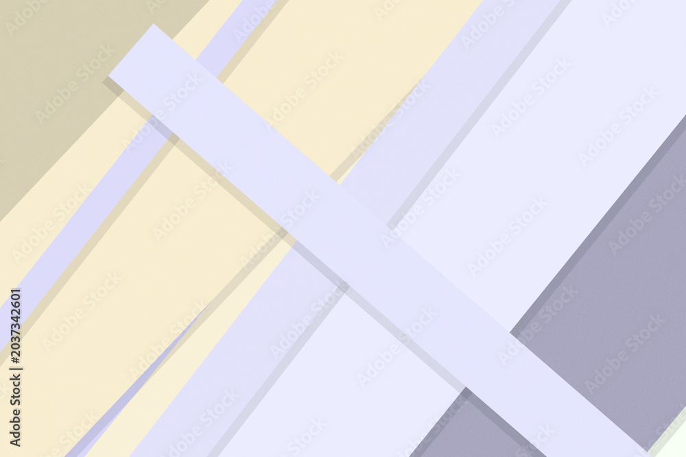 Fototapeta premium Abstract view of a modern building facade with creamy and pale blue blocks, shot from a low angle for a calm, minimal background with copy space.