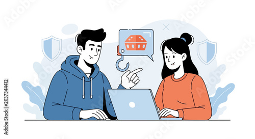 Teamwork concept, people planning business, online shopping security, teamwork strategy