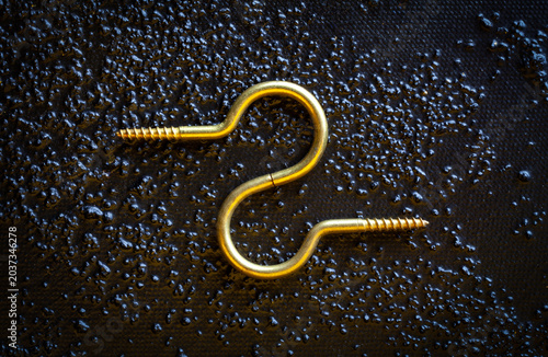 Two hooks with screws