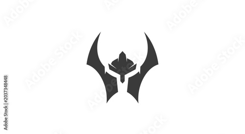 Photos Abstract warrior helmet armor logo for gaming.