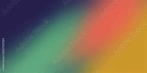 Foto A dynamic gradient of deep purple, emerald green, vibrant coral, and golden yellow creates a mesmerizing abstract background, evoking a sense of flowing energy and cosmic wonder