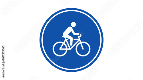 Bicycle Traffic Sign Symbol Icon.