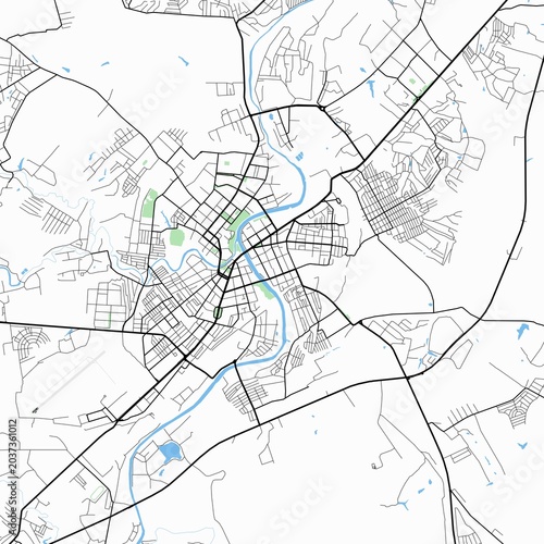 Photos Minimal vector street map of Oryol, Oryol Oblast, Russia