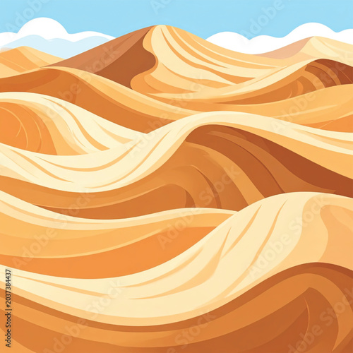 Konstfotografi Sand Dunes Desert Landscape Formation.