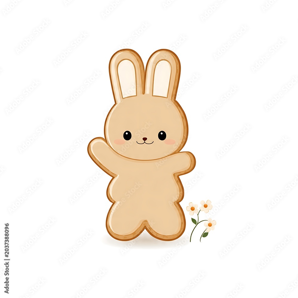 Obraz premium Cute cartoon bear with honey pot in flat vector style.