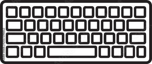 Foto Computer keyboard icon representing wireless typing and hardware interface