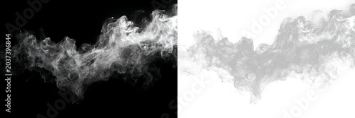 Foto Pure white smoke cloud with soft diffusion isolated on transparent background PN