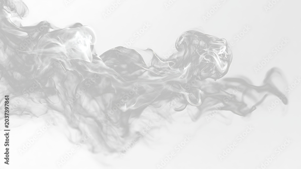 Obraz premium Clean white smoke with realistic diffusion isolated transparent PNG