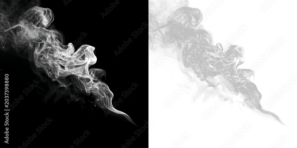 Fototapeta premium White mist swirl with smooth edges and airy transparency PNG