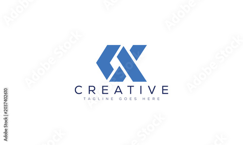 Minimalist letter cx monogram logo design with monogram minimalist geometric