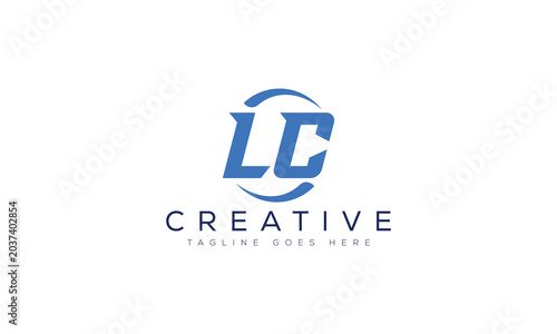 Lc letter monogram logo design inside circle with monogram corporate identity