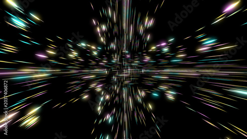 Photos Hyperspace Warp Speed Light Streaks and Cosmic Background