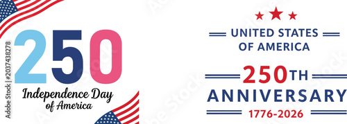Bild auf Leinwand 4th of july independence day 250th anniversary celebration usa patriotic design