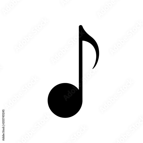 Bold black quarter note icon with thick stem.
