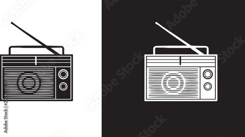 Photos Radio vector icon, vector