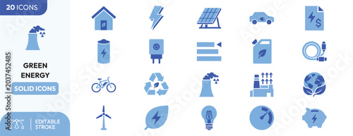Fotografie Green Energy icon set